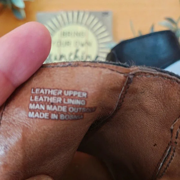 Miz Mooz Summer Peep Toe Block Heel Black Leather Sandal Ankle Booties Sz 37/6.5 - Picture 10 of 10